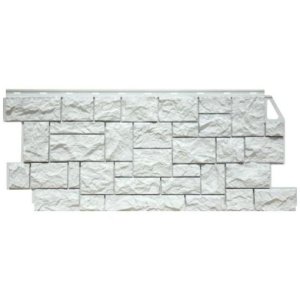 Фасадная панель коллекция Камень дикий, 1117х463 мм, мелованный белый FineBer (ФайнБер)