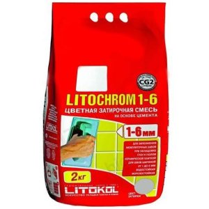 Затирка для швов Litochrom 1-6, C190, васильковая, 2 кг. Litokol (Литокол)