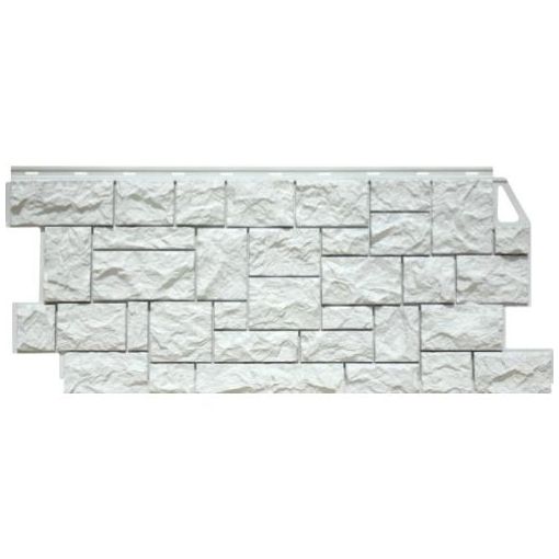 Фасадная панель коллекция Камень дикий, 1117х463 мм, мелованный белый FineBer (ФайнБер)
